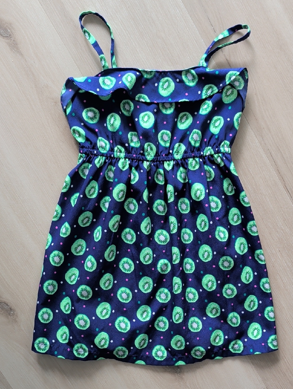 Summer Beach Sundress KIWI Print Girls Dress 4T